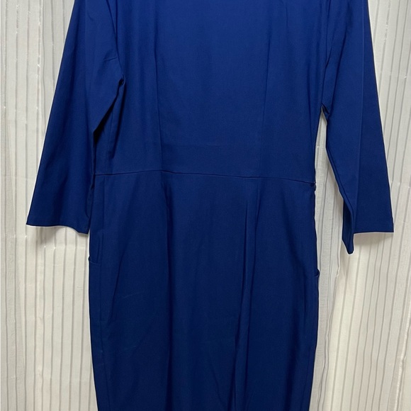 “Muxxn Boutique” SZ: (2XL) Blue, Tie Neck Dress, Pockets & Stretch NWTags - Picture 2 of 10